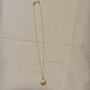 ENewton Signature Cross Gold Disc Necklace